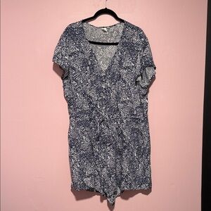 GAP Navy and White Romper